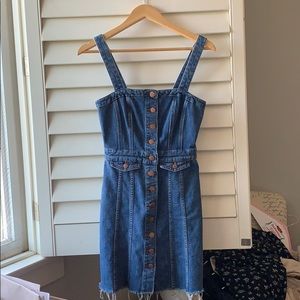 Madewell denim button-front dress